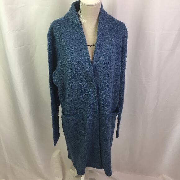 Lisa Rinna Collection Cozy Duster Horizon Blue XS - Picture 15 of 16